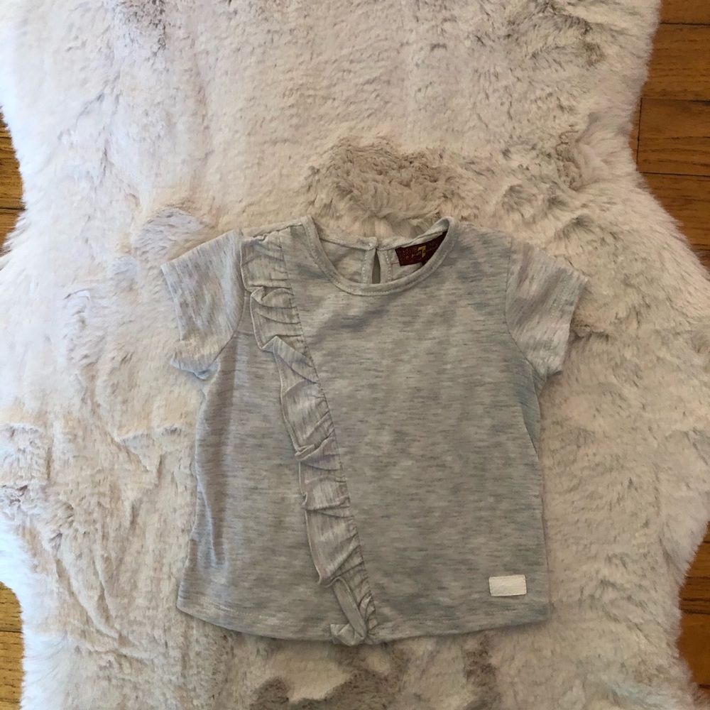 7 For All Mankind Ruffle Tee Size 18M